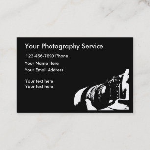 Modern yrkesmässig fotograf visitkort