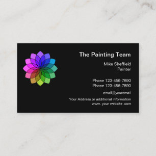 Modern yrkesmässig målare visitkort