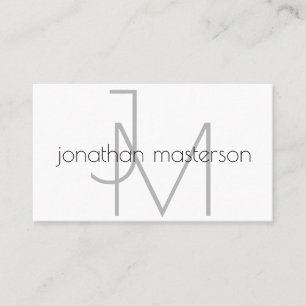 Modern yrkesmässig Minimalistic Monogram Visitkort