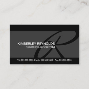 Modern yrkesmässig Monogram Visitkort