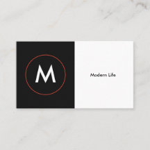 Modern yrkesmässig Monogramvisitkort
