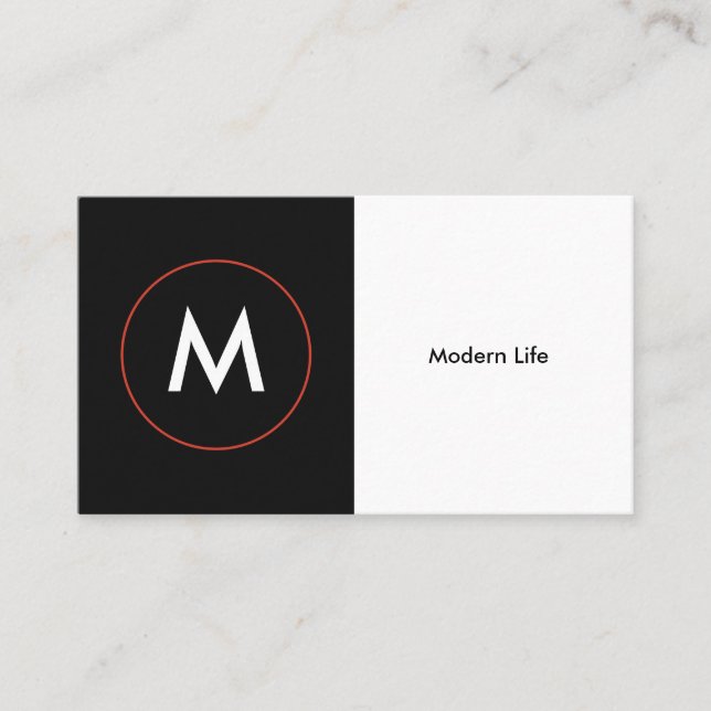 Modern yrkesmässig Monogramvisitkort Visitkort (Framsida)