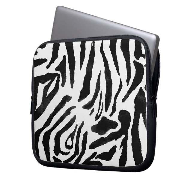Modern Zebra Laptop Fodral (Framsidan Vänster)