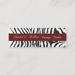 Modern Zebra Mini Visitkort