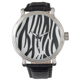 Modern Zebra Print Wrist Watch - Bold Abstract Armbandsur