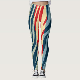 Modern Zebra tryck Mönster #13 Leggings