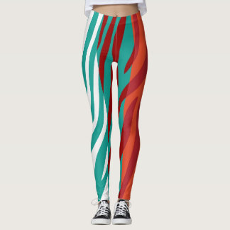 Modern Zebra tryck Mönster #16 Leggings