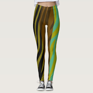 Modern Zebra tryck Mönster #18 Leggings