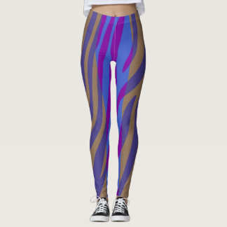 Modern Zebra tryck Mönster #19 Leggings