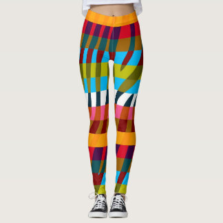 Modern Zebra tryck Mönster #7 Leggings