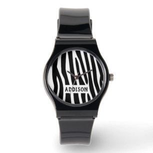Modern Zebrarandig Personlig Armbandsur