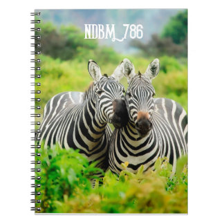 Modern zebror Tropical JungleSpiral Photo Notebook Anteckningsbok
