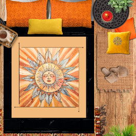 Modern Zen Boho fredliga Orange Sol Arrows Brick