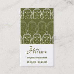 Modern Zen Buddha Andlig Holistisk Helande Konst Visitkort