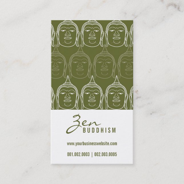 Modern Zen Buddha Andlig Holistisk Helande Konst Visitkort (Framsida)