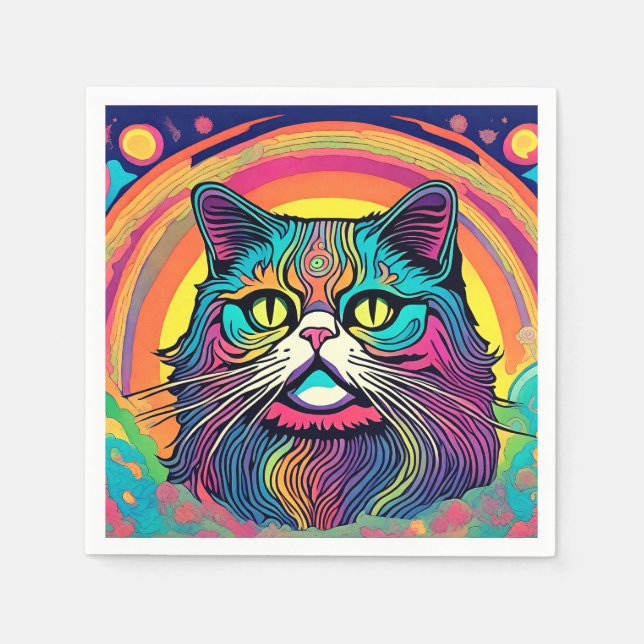 Modern Zen Cat Pappersservett (Framsidan)