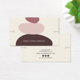 Modern Zen Jewelry Bracelet Visning Card Visitkort
