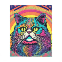 Modern Zen Katt Flanellfilt