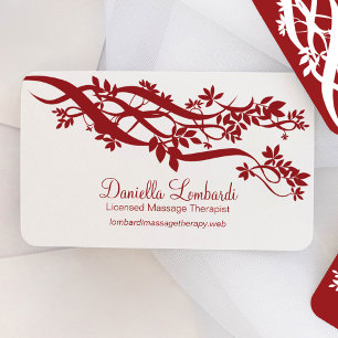 Modern Zen Red Grenar Visitkort