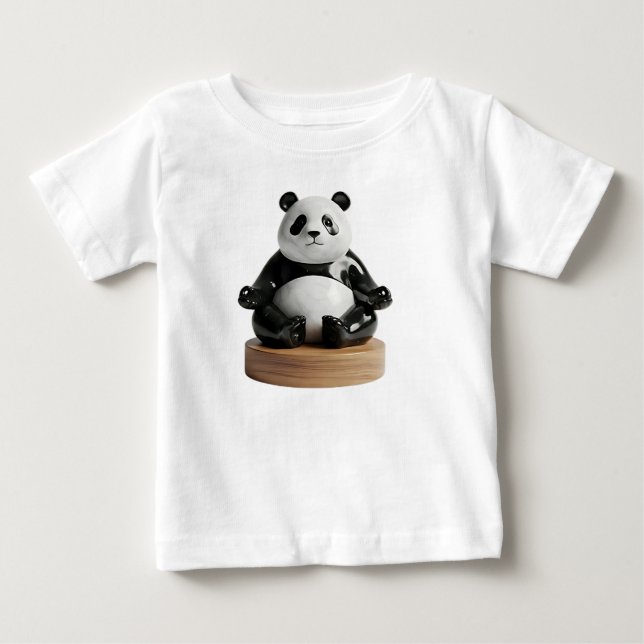 Modern Zen vardagsrumsstatyett av panda T Shirt (Framsida)