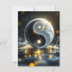 Modern Zen Yin och Yang vibes Vykort