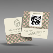 Modern Zen Yoga Instruktör QR-kod Fyrkant