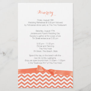 Modern Zig Zag Coral och Grått Itinerary