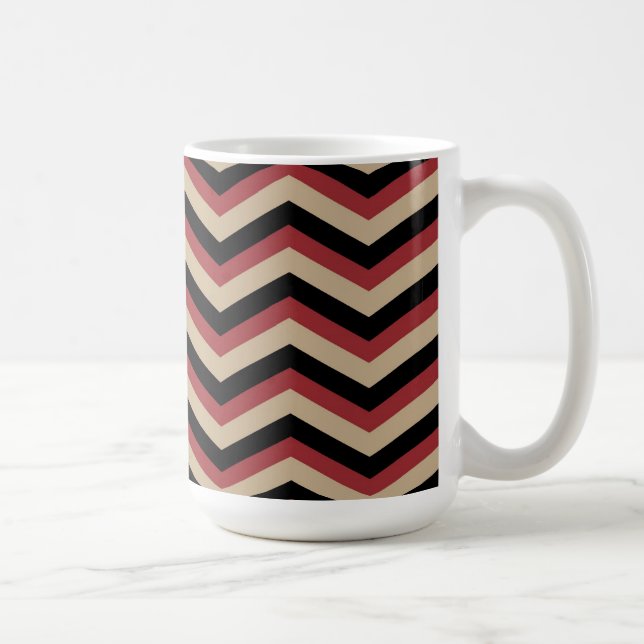 Modern Zig Zag Mönster Kaffemugg (Höger)