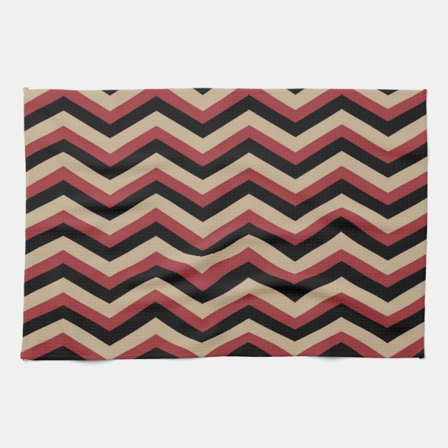 Modern Zig Zag Mönster Kökshandduk (Horisontell)