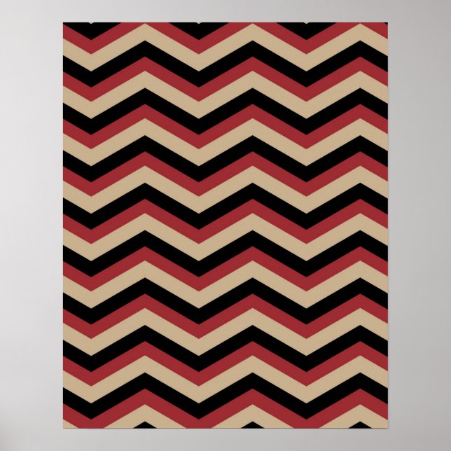Modern Zig Zag Mönster Poster (Framsidan)