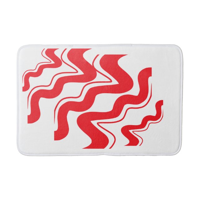 "Modern Zigzag Mönster Bathmat - fetstik geometri Badrumsmatta (Framsidan)