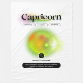 Modern Zodiac Capricorn Våg Inslag Fleecefilt