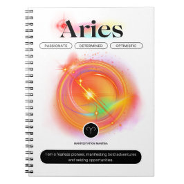Modern Zodiac Sign ARIES-offert | Inslag Fire Anteckningsbok