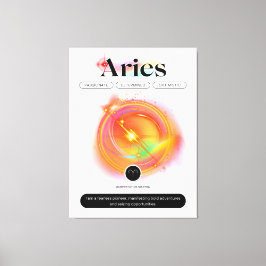 Modern Zodiac Sign ARIES-offert | Inslag Fire Canvastryck