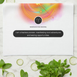 Modern Zodiac Sign ARIES-offert | Inslag Fire Kökshandduk