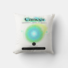 Modern Zodiac Sign Cancer Quote Vatten Inslag Kudde