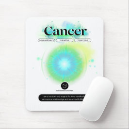 Modern Zodiac Sign Cancer Quote Vatten Inslag Musmatta