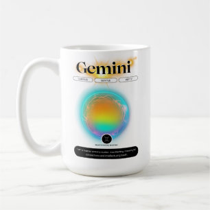 Modern Zodiac Sign Gemini Citote Luft Inslag Kaffemugg