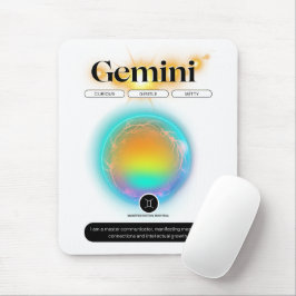 Modern Zodiac Sign Gemini Citote Luft Inslag Musmatta