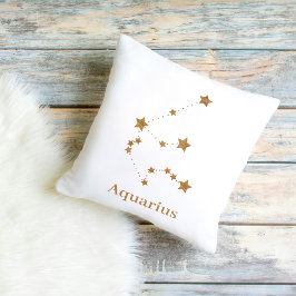 Modern Zodiac Sign Guld Aquarius | INSLAG LUFT Kudde