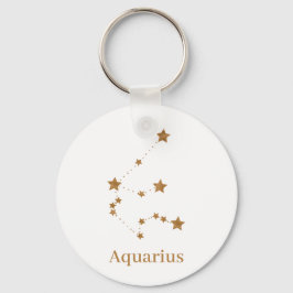 Modern Zodiac Sign Guld Aquarius | INSLAG LUFT Nyckelring