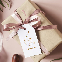 Modern Zodiac Sign Guld Aquarius | INSLAG LUFT Presentetikett