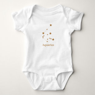 Modern Zodiac Sign Guld Aquarius   INSLAG LUFT T Shirt