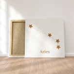 Modern Zodiac Sign Guld Aries | Inslag Fire Canvastryck<br><div class="desc">Modern Zodiac Sign Guld Aries | Inslag Fire</div>