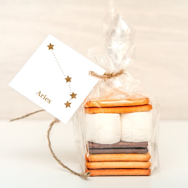 Modern Zodiac Sign Guld Aries | Inslag Fire Gåvor Etiketter (Skapare uppladdad)