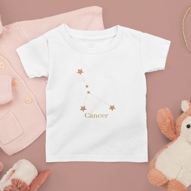 Modern Zodiac Sign Guld Cancer | INSLAG VATTEN T Shirt (Skapare uppladdad)
