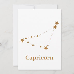 Modern Zodiac Sign Guld Capricorn   Inslag Julkort