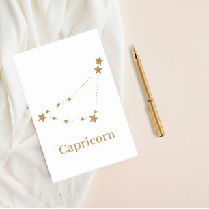 Modern Zodiac Sign Guld Capricorn INSLAG Post-it Block