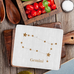 Modern Zodiac Sign Guld Gemini INSLAG LUFT