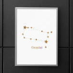 Modern Zodiac Sign Guld Gemini | INSLAG LUFT Poster<br><div class="desc">Modern Zodiac Sign Guld Gemini | INSLAG LUFT</div>